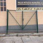 Puerta Verde con Malla Electrosoldada de 4,00 x 1,50 m.Alt.