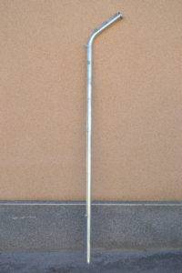 Poste Zincado Arranque Derecha con Brazo para Malla Simple Torsión